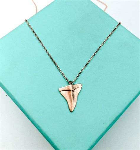 rose gold shark tooth necklace